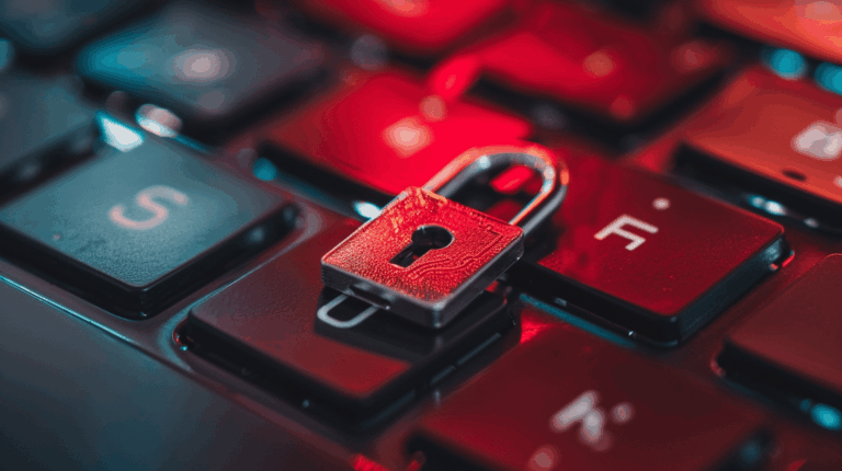 Aperçu d'un clavier et d'un cadena pour sécuriser les informations