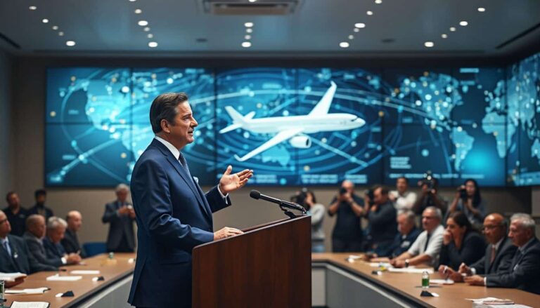 découvrez les détails de l'annonce révolutionnaire du secrétaire aux transports des états-unis concernant la refonte des systèmes de contrôle aérien de la faa, une évolution majeure après 50 ans d'immobilisme, visant à améliorer la sécurité et l'efficacité des vols.