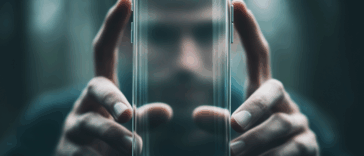 Photo d'un téléphone transparent