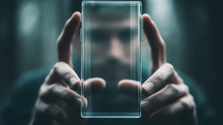 Photo d'un téléphone transparent