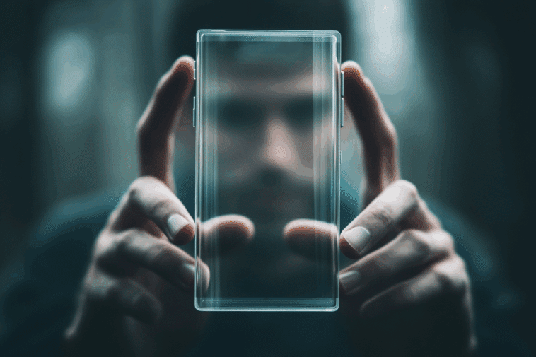 Photo d'un téléphone transparent