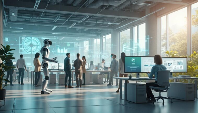 découvrez comment l'intelligence artificielle transforme le monde du travail. cet article explore les avantages d'une productivité accrue face aux craintes d'une menace pour l'emploi, offrant ainsi un panorama équilibré sur l'avenir du travail dans une ère numérique.