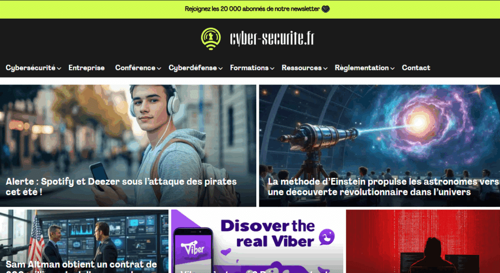Meilleurs sites d'actualité cybersécurité