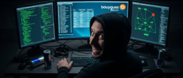 Deuxième vague de piratage Bouygues Telecom. L'image montre un Pirate qui prépare un sale coup utilisant la base de données client volée chez Bouygues Telecom dernièrement.