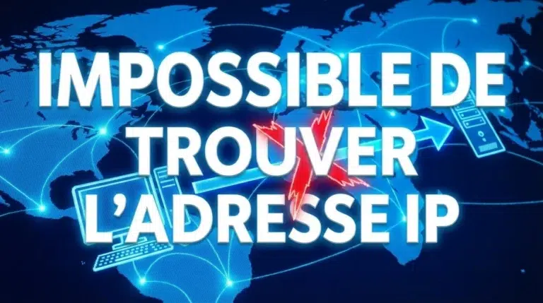 Impossible de trouver l’adresse IP : causes et solutions