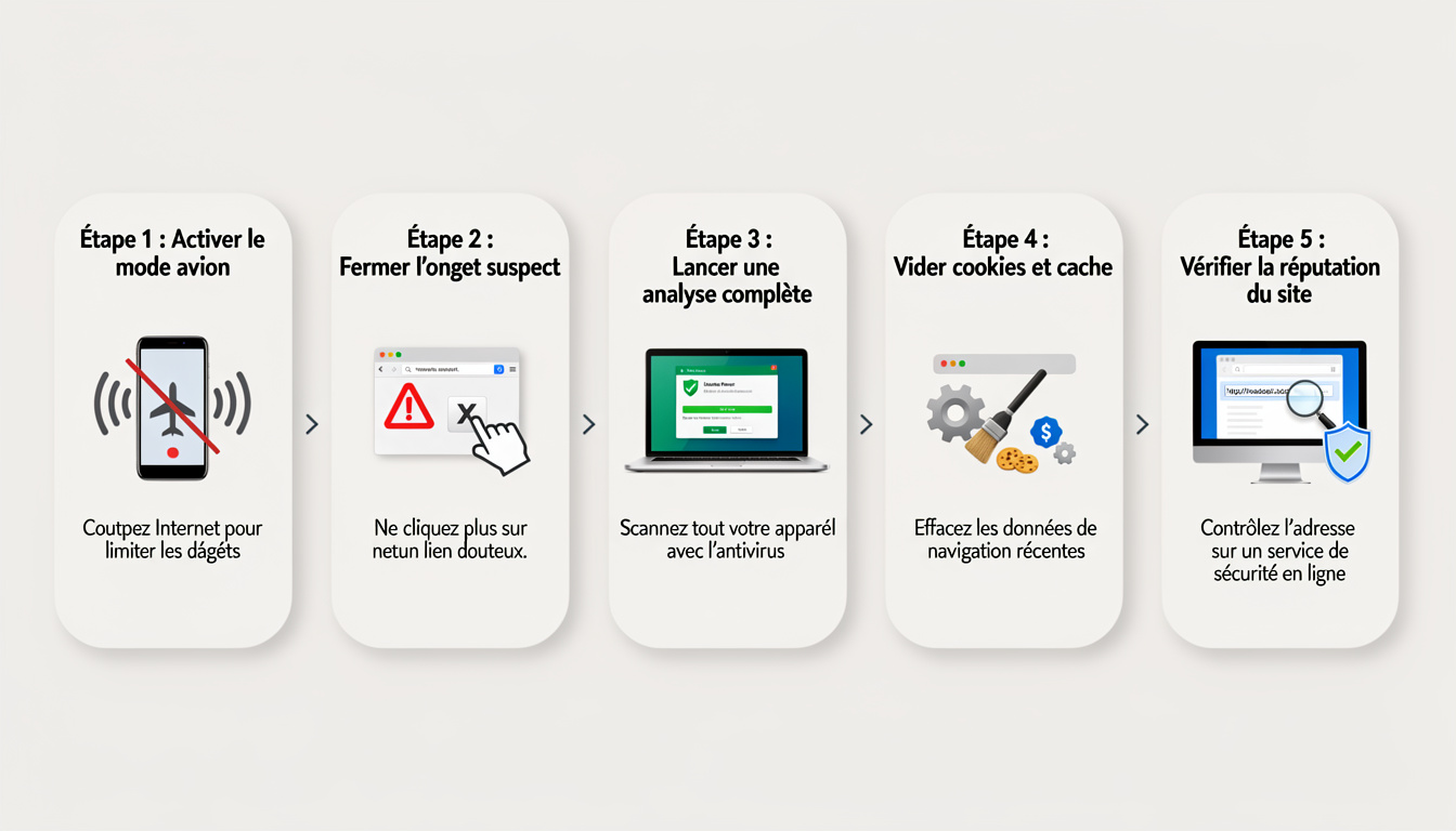 découvrez les étapes à suivre immédiatement après avoir cliqué sur un lien de phishing pour protéger vos données et sécuriser vos comptes.